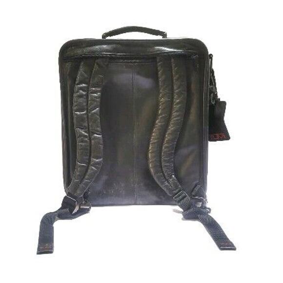 TUMI Leather Briefcase Backpack Laptop Travel Bag 16x13 Office Organizer Tote - Picture 3 of 16